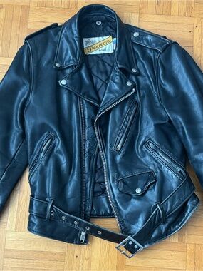 Schott NYC Vintage Perfecto (model 118 - 80's) BLACK Leather Jacket